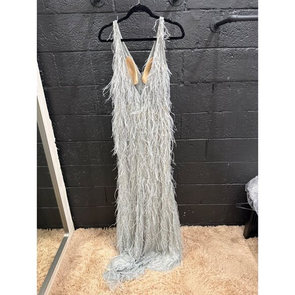 NWT Basix Fringed Gown - Picture 7 of 8